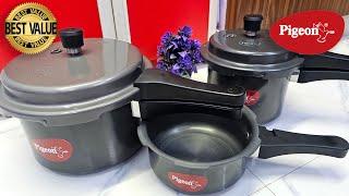 Pigeon Cooker -  Hard Anodised Aluminium Pressure Cooker Unboxing & Review