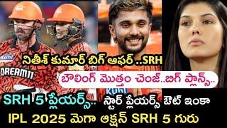 IPL 2025 mega auction sunrisers hyderabad team tension and release list of player| Sports dictator |