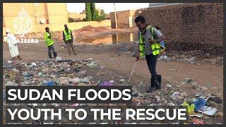 Sudan floods: Volunteers begin clean-up as water retreats