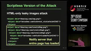 USENIX Security '19 - Leaky Images: Targeted Privacy Attacks in the Web