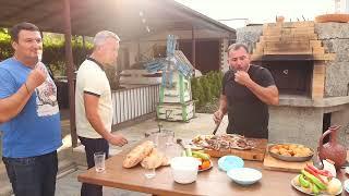 MEAT in WINE. LAMB in an OVEN. ROASTING LAMB in a COUNTRY OVEN