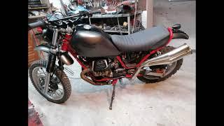 MOTO GUZZI V65 TT convert to old school scrambler