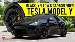 Back in Black!  Check out the NEW Carbon Fiber Sport Package for Tesla Model Y from T Sportline!