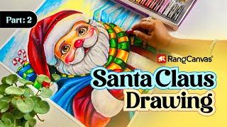 Santa Claus drawing Oil Pastel | How to draw Santa Claus drawing | Christmas drawing #santaclaus