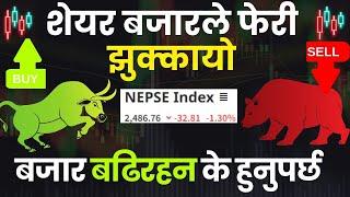 शेयर बजारले फेरी झुक्कायो || Share Market Nepal | Nepse Technical Analysis Today