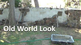 Cinder Block Wall with Masonry and Basalt finish