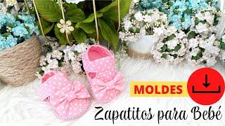 Zapatitos para Bebé / MOLDES GRATIS / Costura Basica