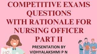 NURSING OFFICER exam preparatory questions PART II