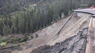 Road on Teton Pass 'catastrophically failed'