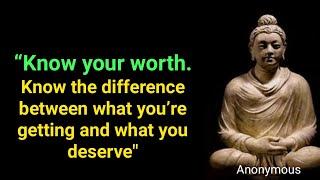 ️Self-worth️Know Your Worth️Buddha Positive Wisdom Quotes️by INSPIRING INPUTS