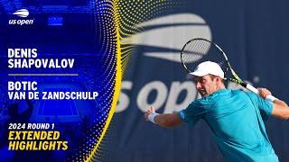 Denis Shapovalov vs. Botic van de Zandschulp Extended Highlights | 2024 US Open Round 1