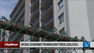 Ontario government promising rent freeze legislation