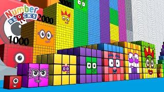 Numberblock Step Squad 343 vs 20,000,000 vs 500,000,000 Standing Tall - Learn to Count Big Numbers!