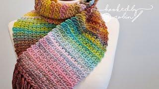 QUICK & EASY Crochet Scarf!  ONE ROW REPEAT 