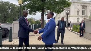 Minister Ronald Lamola meeting with Congressman Jonathan L. Jackson in Washington, USA. 13 Sept 2024