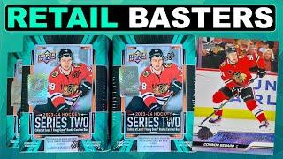 ...FROM A $35 BLASTER?!? - 2023-24 Upper Deck Series 2 Hockey Retail Blaster Box Break x5