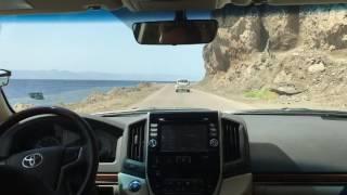 Driving along the Gulf of Aqaba