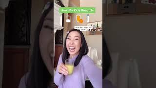 How my kids react to different drinks! #momlife #motherhood #lifewithkids #kidsarefunny #toddlers