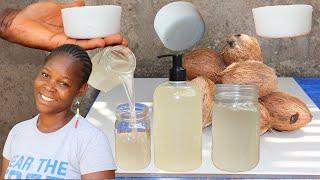 How To Make Cold Pressed Coconut Oil Recipe!! || Extra Virgin Oil & Cooking Oil !!l... #coconutoil