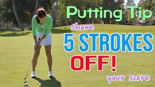 Use this Putting Tip & Shave 5 Strokes Off | Golf with Aimee