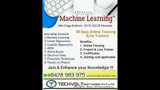 ONLINE TRAINING | INTERNSHIP TRAINING | TECHVOLT SOFTWARE | COIMBATORE