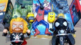 unboxing superhero toys hulk thor superman batman spider man