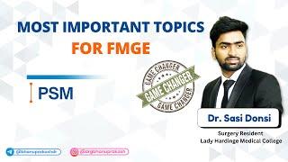 Most Important Topics asked in FMGE : PSM  (Edited Version)  #gamechangerseries