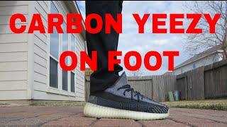 YEEZY V2 350 CARBON ON FOOT | SZ 14 YEEZY REVIEW