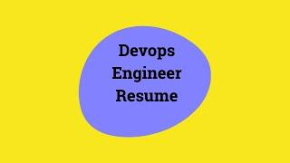 Career Path || Devops Engineer || How to make Devops Engineer Resume