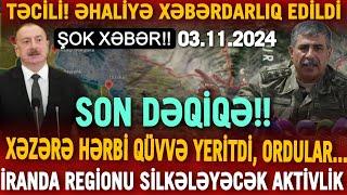 TƏCİLİ! Vacib xəbərlər 03.11.2024 (Xəbər Bələdcisi) xeberler, xəbərlər, son xeberler