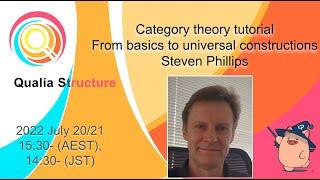 Category Theory Tutorial by Steven Phillips (Qualia Structure): part 1