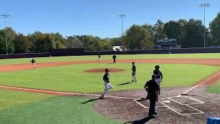 Alex with the scoop and throw at Lee University 10/20/2024