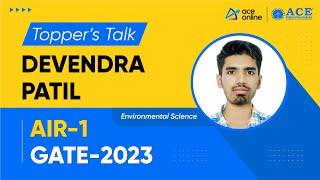 GATE 2023 Toppers | Mr. Devendra Patil  (ES) AIR- 1 | Topper's Talk with GK Sir | ACE Online