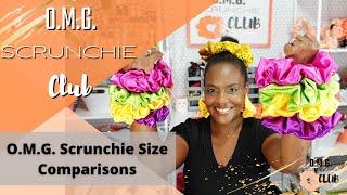 Scrunchie Sizes XXL Scrunchie and Mini | Scrunchie Measurements | Scrunchie Size Guide|