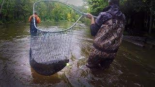 Michigan River Salmon Fishing with Spinners - THEY BITE!