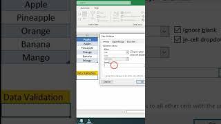 Excel Data Validation #exceltips #exceltutorial #howto #tutorials