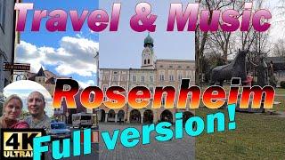 Walk in Rosenheim city Salingarten to the Inn river - epidemic sound mix 4K travel & music video