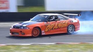 Team Orange Nissan Skyline R33 GTS-T Drift Car - RB25DET External Wastegate Sound!