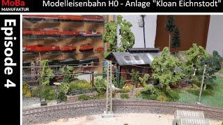 Modelleisenbahn H0 - WIR GESTALTEN wildes Grünzeug am lost place Bahnbetriebswerk Bau Roco Anlage