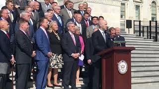 U. S. Rep. Anthony Gonzalez addresses GOP press conference