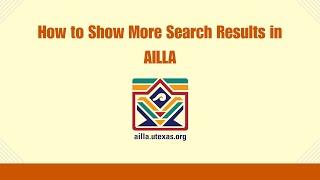 How to Show More Search Results in AILLA