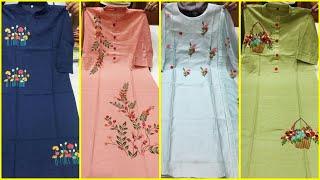 50 stylish hand embroidery design of maxi dress / hand embroidered long length shirts