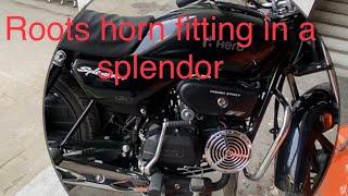 Roots horn fitting in splendor | how to install roots in a bike | mukul gill