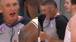 LBJ GOT ON REFS NERVES! AUSTIN REEVES TELLS REF "GIVE BRON A TECH" LOL! HAHA!