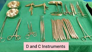 (OT) D and C Instruments names and use | Dilation and  curettage surgical instruments.