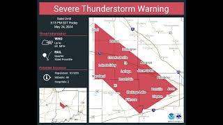 Severe Thunderstorm Warning from May 24