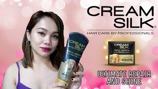 CREAMSILK TRIPLE KERATIN RESCUE| SMOOTH, FRIZZ FREE AND SHINY HAIR