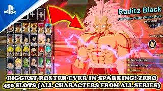 *450 SLOTS* NEW Biggest Roster Ever in Sparking! Zero (All Characters DB, DBZ, GT, DBS, Heroes, AF)