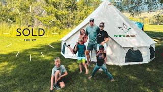 First time tent camping in 10 years NEW White Duck Tent!