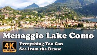 Menaggio Lake Como Italy from Drone in 4K